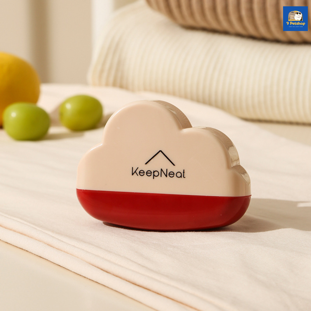 ลูกกลิ้งกำจัดขนทรงเมฆ ซิลิโคนล้างน้ำได้ แบบพกพา