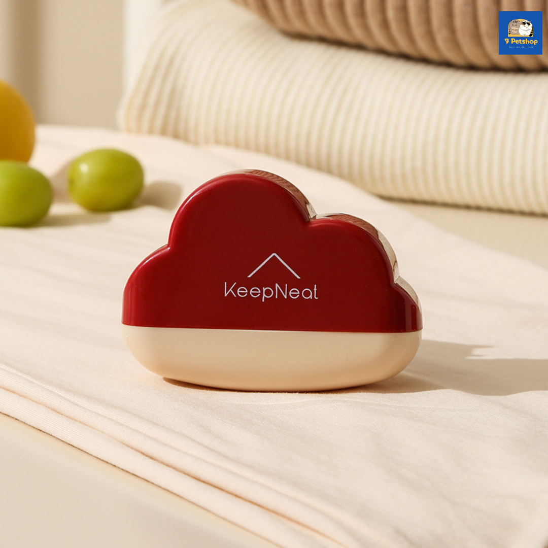 ลูกกลิ้งกำจัดขนทรงเมฆ ซิลิโคนล้างน้ำได้ แบบพกพา